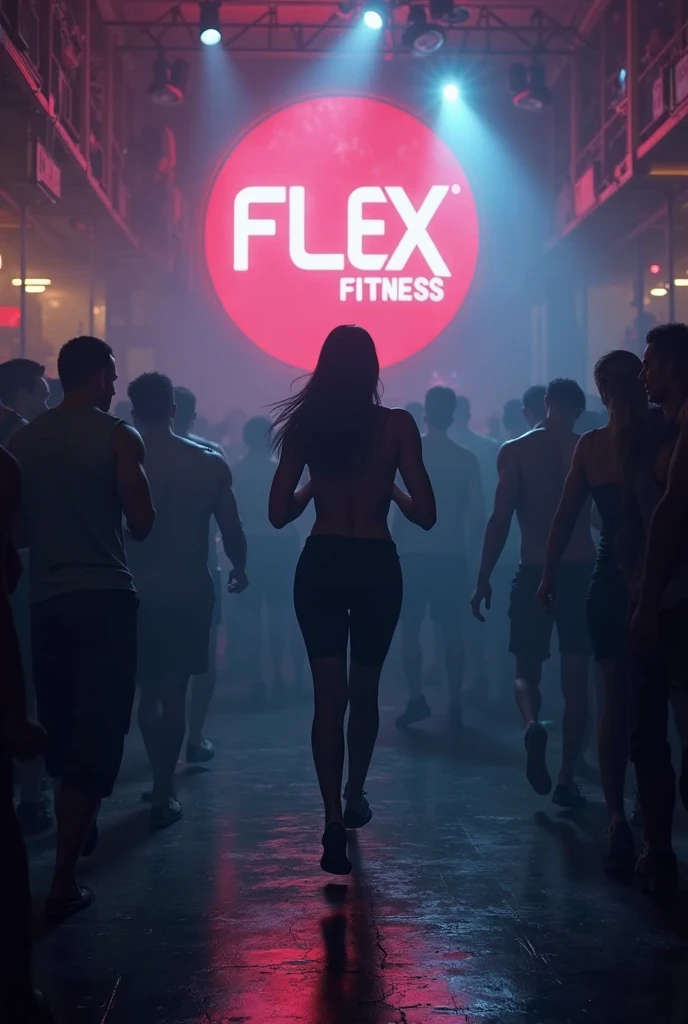 Realistic style and real women, she is Blonde with short hair, she has an hourglass figure, she has a surreal, hentai-like physique, with exaggerated curves that showcase large buttocks and voluminous breasts and she is slim
Lively gym
Dynamic woman wearing black sports top with “MILF” in bold white letters
Matching leggings and colorful sneakers
Working out energetically, performing fitness exercises
Confident smile on her face, displaying a positive attitude
Upbeat music in the background, creating a motivating atmosphere
Working out in a group, surrounded by other women cheering each other on
Dynamic posture, alternating between squats and push-ups, showing strength and determination
Friendly atmosphere, exchanging laughter and encouragement
Bold, assertive style, celebrating confidence and femininity.
