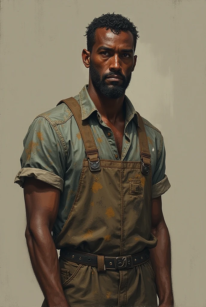 Amarachi’s Father
- Appearance:A tall, muscular Black man in his late 30s, with oil-stained hands, a weary but kind face, and short, slightly graying hair.  
- Clothing:A mechanic’s jumpsuit or a simple shirt and trousers, covered in grease stains.  
- Expression: Tired but loving when speaking to Amarachi; stern when facing William’s parents. 