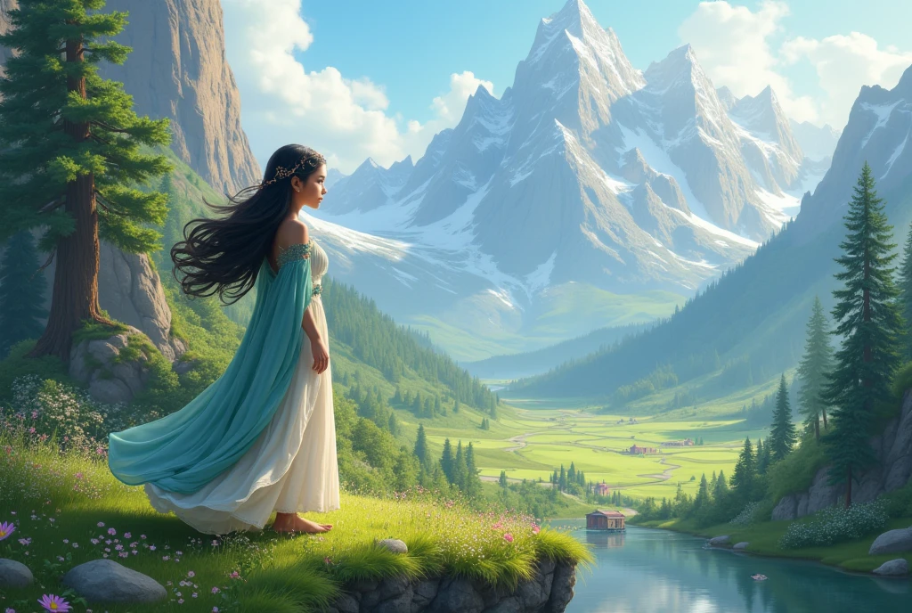 create a Princess "Zainab" Lives in a small kingdom surrounding with mountains