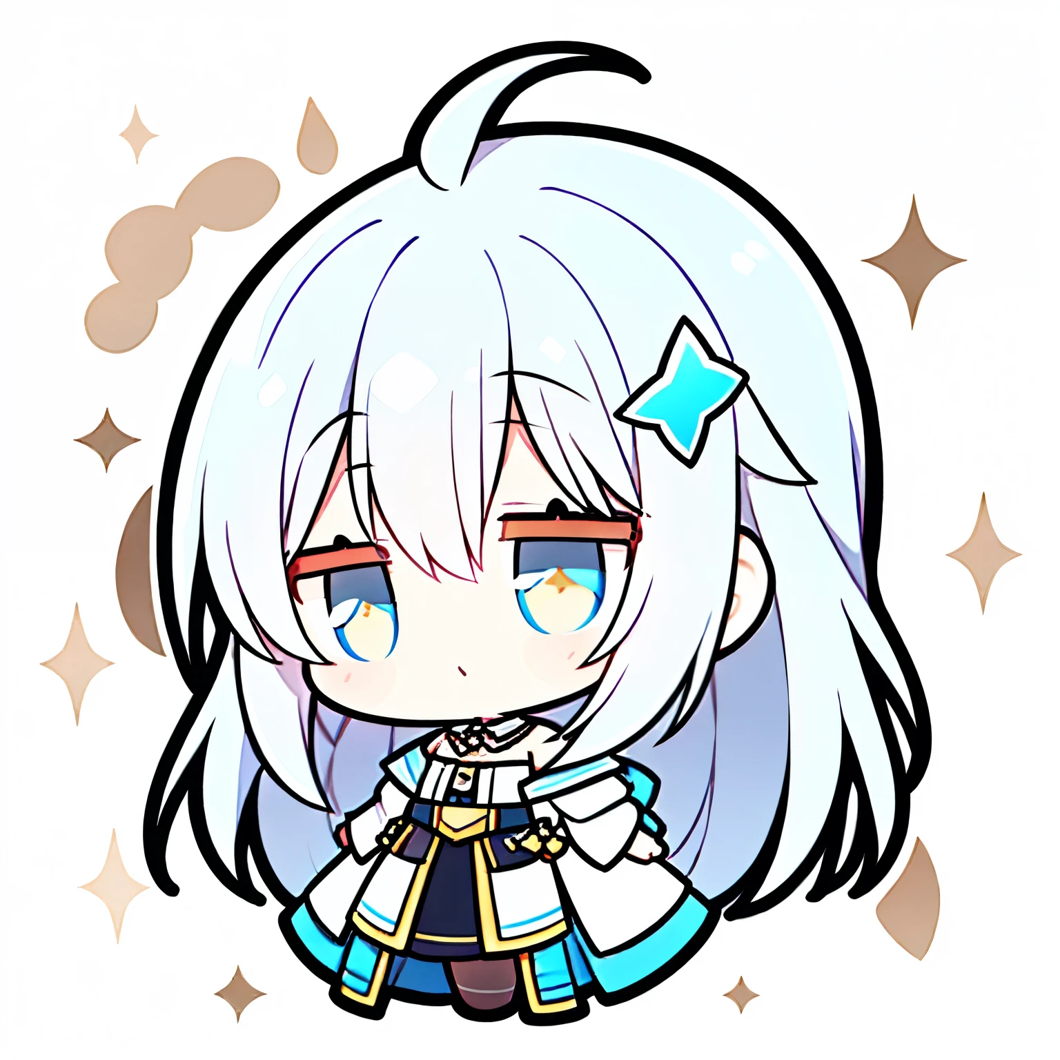 Gray Hair,cute,little character,, and the eyes are,Sparkling