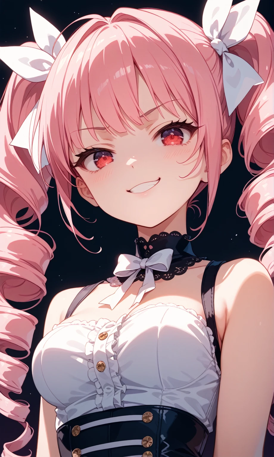 One girl、A little sexy、Blonde、Red sparkling eyes、detailed cute eyes,(glowing eyes:1.4),((Droopy eyeedium Curl Hair、Dog ears、light smile,red cheek,thick lips,natural make up,chemise,