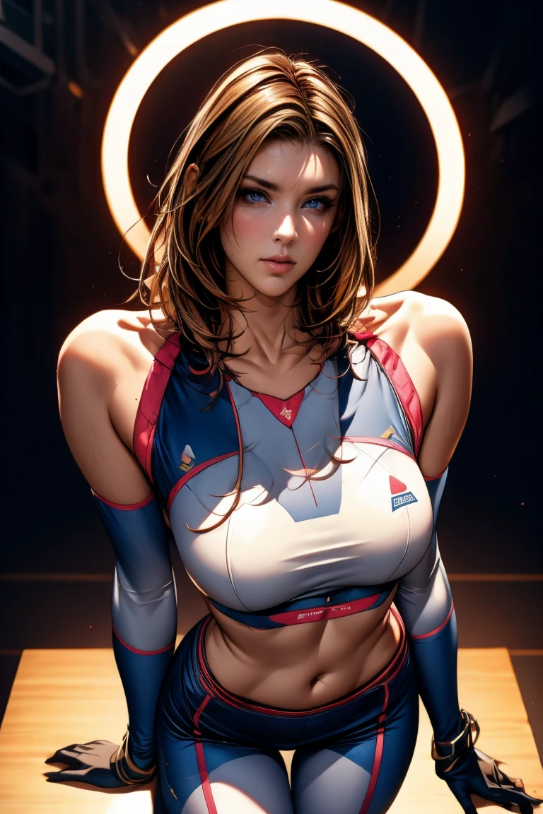 Super Realistic Super Detailed Sexy Woman, A confident girl, NSFW, muy detallado, expresiones faciales sexys, Detail of seductive facial expression.: 1.4): 0.4], 16K resolution, 4k-resolution, dynamic  lighting, high-definition resolution, (pose sexy, Attractive position), (hiperrealista: 1.4), (Luz de fondo: 1.2), (Luz solar: 1), (altura completa: 1.8),(fondo contrastante: 1.5), (hyper-realistic anatomy), (Piel limpia), (Cinematic lighting: 1.7), (intimo), (Tecnología NVIDIA RTX Ray Tracing), (Perfect flat stomach), (Imagen en color),（.RAW，burlarse，Lente ultra gran angular Nikon Z de 14 mm，Glamorous, award-winning photo quality）），（（Obras maestras）），（（Realista）），poros de la piel，Sub-Surface Scatterring，Irradiar luz，high resolusion，Detailed facial features，Detalles altos，foco nítido，Suave，Beautiful，extremadamente detallado，（muy detallado eyes，muy detallado iritremely detailed hair，extremadamente detallado skin，extremadamente detallado clothes，octane representation，Realista，Realista，Post-processing in maximum detail，Detalles naturales de las manos， Sombras realistas， aspereza， Textura natural de la piel， vida real， a hiperrealista， realismo， Cinematographer， 8k UHD， Cinematographer， HDR， complejo， Elegent， Altamente detallado， foco nítido， asombroso， Beautiful， recargado）， （Obras maestras：1.2， Mejor calidad1：1， Ultra detalle：1.2， Mejor sombra， 8k：1.1）， （Grandes ciudades：1.3， azotea：1.1， The structure below， apoyabrazos）， （Contrastar el fondo， fondo brillante）， （Beautiful detail face）， alto contraste， （perfect ilumination：1.2， Beautiful colors，colores delicados），（（cinematiclight）），colorido，Ultra detalle，dramatic light，Detalles intrincados，（1 chica，solamente，with brown hair，smiley，un pelo corto，cabello lacio：1.1，ojos azules，Dynamic angles，Camiseta blanca sin mangas，vaqueros，Fotos de vaqueros，Arms are naturally down），Profundidad de campo