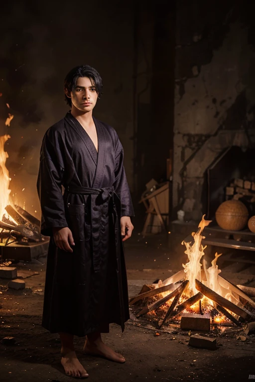 character: laki-lakk mata: hazel colored Hair: maroon colored Height: 180cm Body weight: 67kg Clothes: wearing a black robe with a hood, son-in-law: mysterious, fantasy, Face magic: firm and cold Disadvantages: raging fire