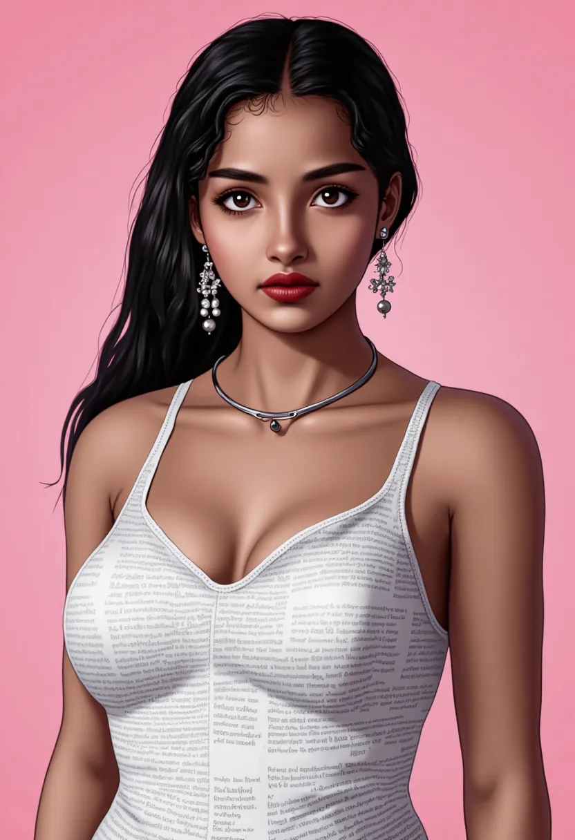 black haired big breasted woman