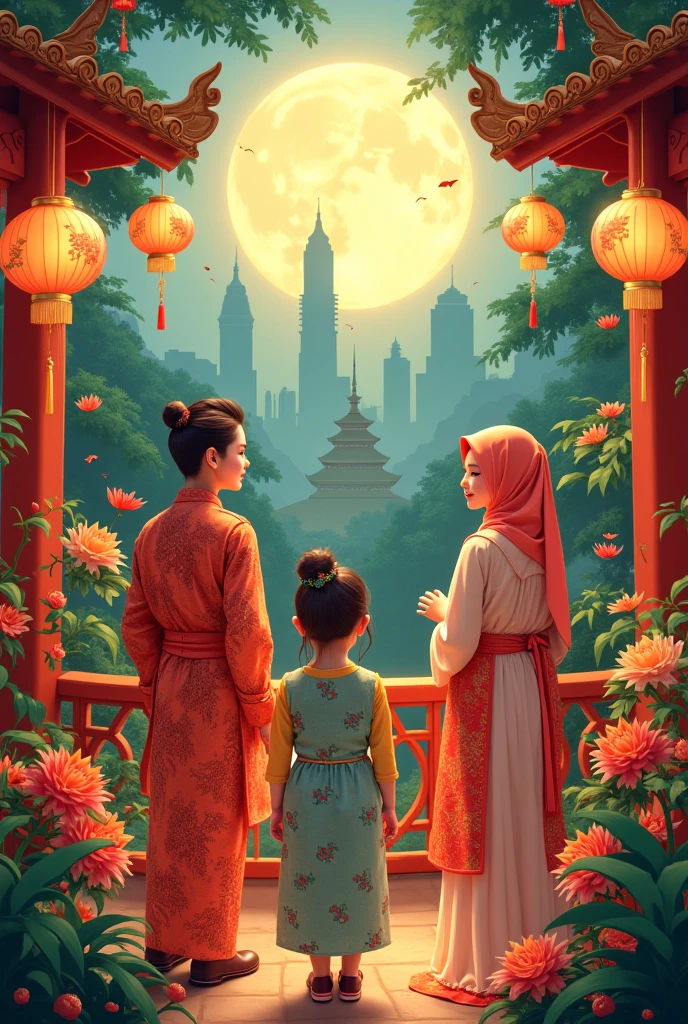 Mid-Autumn Festival motifs include Malaysian culture