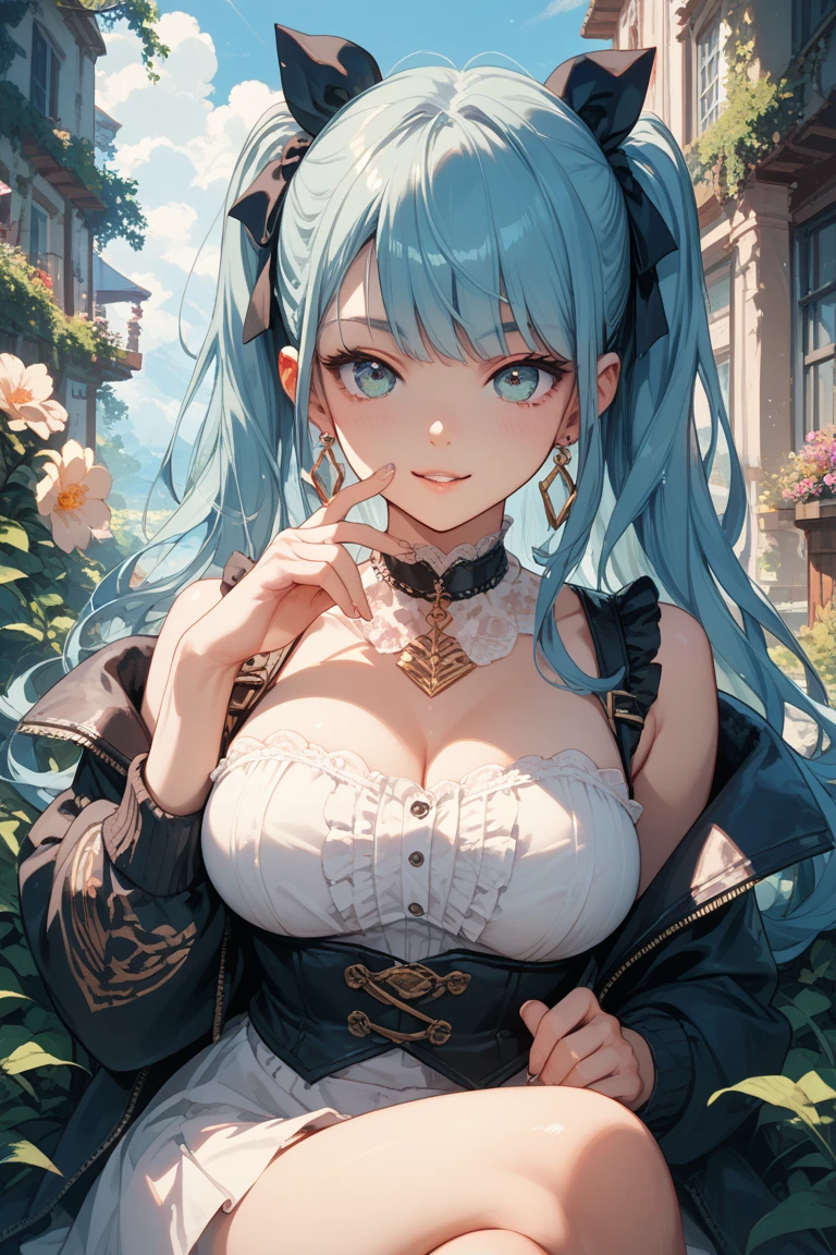 (masterpiece), (best quality), (ultra detailed),(disheveled hair),(illustration), (1girl), (Fashionable clothing), standing, Fashion model, looking at viewer, (interview), (simple background),beautiful detailed eyes, delicate beautiful face, Floating,(high saturation),(colorful splashes),colorful bubble,(shining), focus on face,  ponytail, kamisato ayaka, light blue hair, bangs, hair ring, floating flowers, floating hairs, (shining), best lighting, best shadow,
