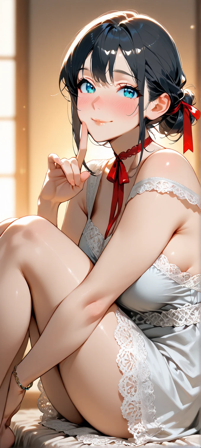 A Japanese girls' high school student,Single ponytail on the side,Black-brown hair,There is a mole under the left eye,Wet bra,Wet panties,The shape of the female genital organs is clearly visible, Classroom desks,Reveals large areas of pink areola,with her mouth open,A mouth full of sperm,Be red in the face,Sweat,Feet outstretched,Bare legged,orgasmc,Desire for dissatisfaction,Surrounded by used condoms filled with sperm,The panties were stained with sperm,The foot's screen-to-body ratio is 1/4