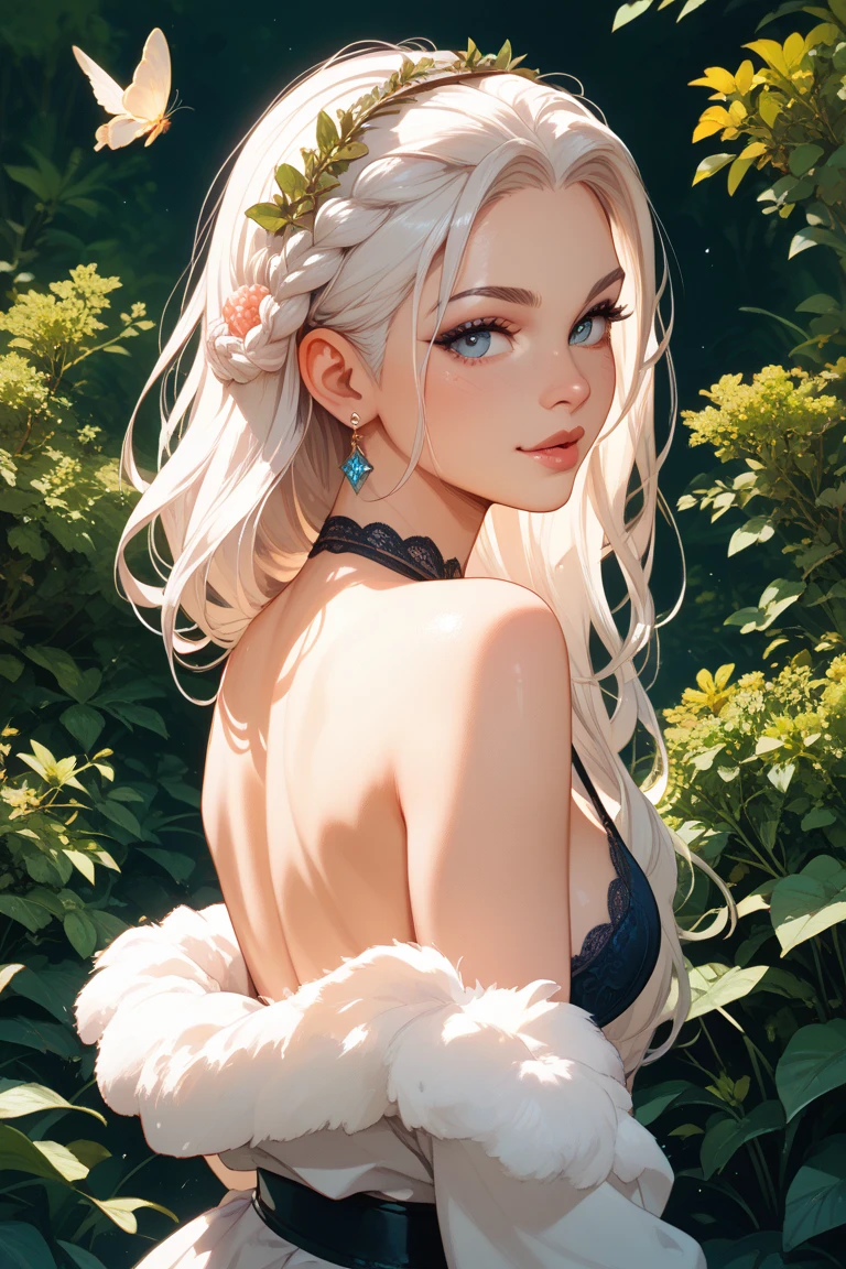 melancholy lighting, quiet, calm, brightness, masterpiece, best quality, 1girl, (JinxLol:1.2), (ultra photorealistic:1.3), (masterpiece:1.4), best quality, ((realistic)), high quality, ultra detailed, ((Real image)), ((realistic skin)), ((realistic face)),(illustration:1.05), (beautiful:1.05), (beautiful detailed eyes:1.05), (cinematic light:1.1), Full body, precise proportions, 18-year-old girl, skinny model lying on the grass, surrounding garden,  tree shadow, brown hair fluttering in the wind, tulle, long legs, feet slightly open, buttocks, blush, shyness, collarbone, abdominals, double weft, beautiful and delicate face, fair skin, real skin, (face detail), pores, super high resolution, 8k, parameters Best quality, masterpiece, super high resolution, (Realistic 2.0), More details, detailed skin, transparent panties, wide smile, white teeth, voluminous colored hair,  perfect and well designed eyes, girlfriend, beautiful, beautiful, flowers, studio lighting