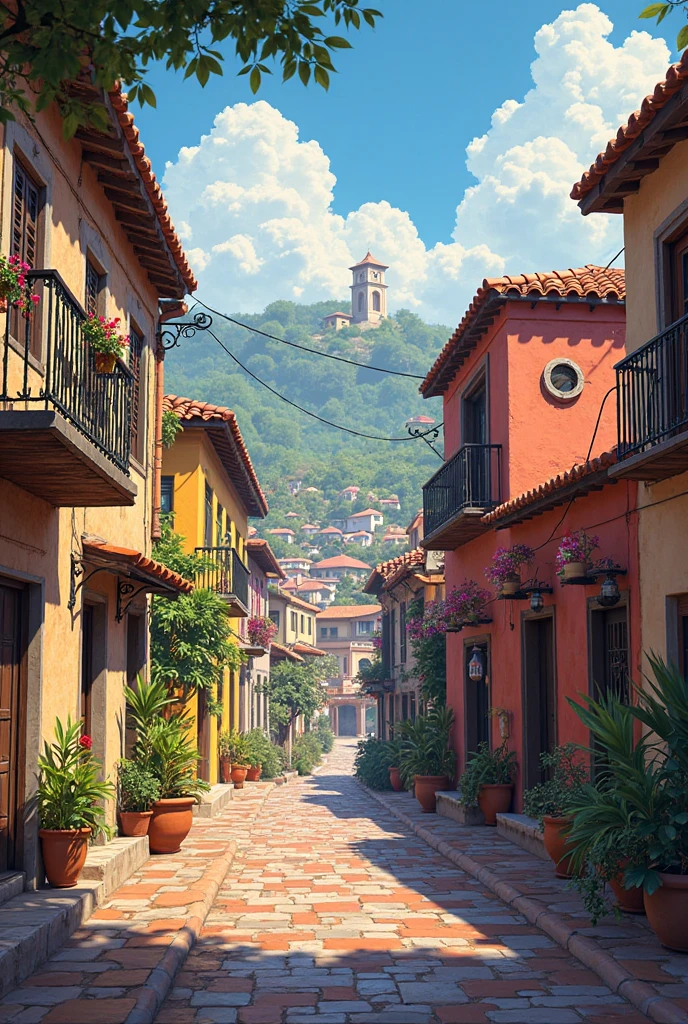 Create a high-resolution image of a Latin American homes