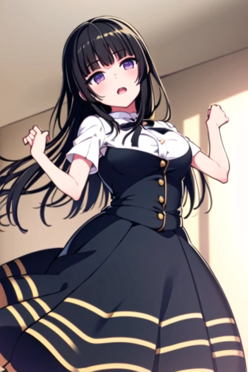 1 female, Kamisato Ayaka,uniform,uniform,uniform,in the mouth, White sticky,fine skin, highest quality, 8k,