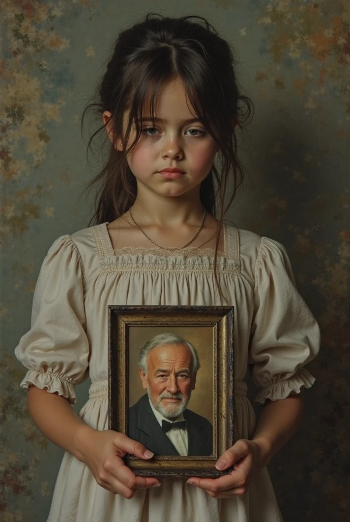 Photo of a girl and her grandfather who died 