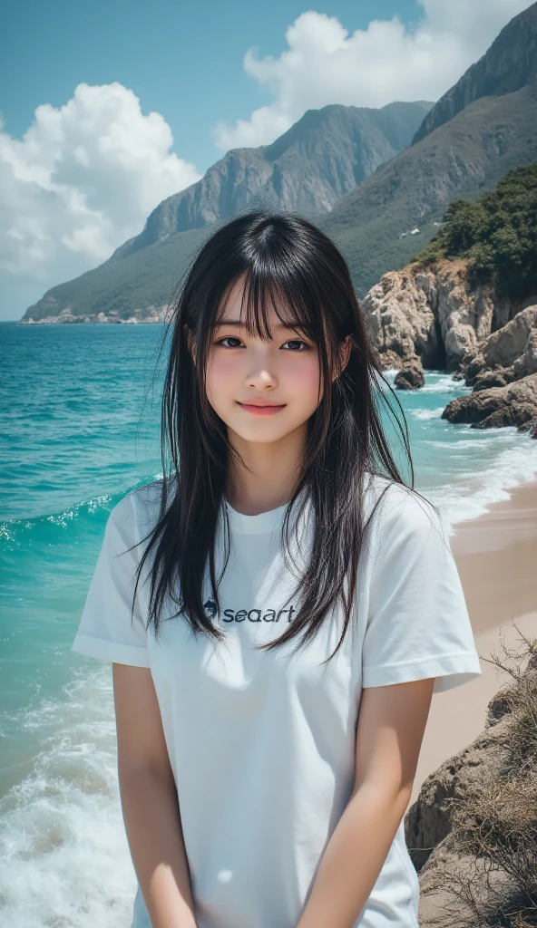 white、Plain、T-shirt、