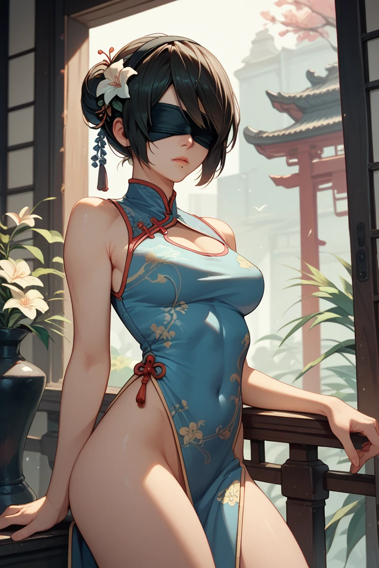 a painting of a woman with a scarf on her neck, topless, craig mullins alphonse mucha, artgerm craig mullins, beautiful character painting, rhads and lois van baarle, artgerm and atey ghailan, charlie bowater rich deep colors, ross tran 8 k, ( ( mads berg ) ), artgerm and craig mullins