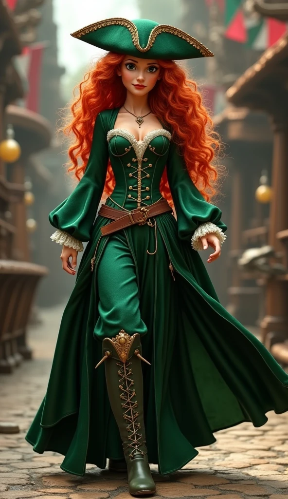 tiktok girl, (from_below:1.3) (sitting:1.2) redhead , tophat , victorian era , yellow lace_trim,straps , intricate military uniform , in watchtower, lookout tower , jewelry, (full_body:1.4), (realistic:1.4), masterpiece, high quality, realistic lighting, center of frame, 8k, hdr, amateur, (freckles:0.90)