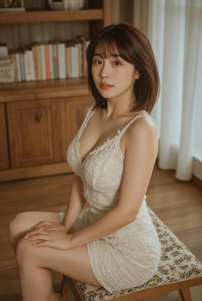 beautiful Korean women,short detailed hair,high-heels,40 years,Whip, whip,Lingerie transparent,white skinned,black garter stockings,Overweight,thighs thighs thighs thighs,big assa,captivating posture,inns,a bed,perspired,Wet,deep in the night,high legs,Ｔback