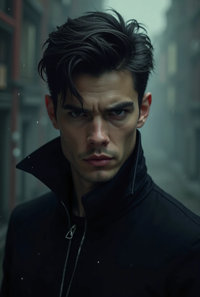 black haired male character