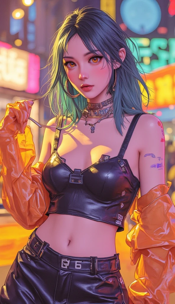 girl youtuber,(((1girl))),((extremely cute and beautiful green curly-haired anime girl)),
(short breasts:1.4),(((green curly hair:1.35,very curly hair,colored inner hair,ear breathing,short hair))),((green eyes:1.3,upturned eyes:1.erfect eyes,beautiful detailed eyes,rainbow glows ultra-detailed yellow green eyes:1.1,gradient eyes:1,finely detailed beautiful eyes:1,symmetrical eyes:1,big highlight on eyes:1.2)),((fat)),(((lustrous skin:1.5,bright skin: 1.5,skin tanned,shiny skin,very shiny skin,shiny body,plastic glitter skin,exaggerated shiny skin,illuminated skin,wet legs))),delicate detailed fingers,detailed body,human hands,(detailed face)),
cute,slutty,seductive,erotic,(((nsfw))),
zettai ryouiki,revealing clothing,show skin,((rave mini-skirt,visible thong straps,white loose tank top with an anime girl print)),((wet clothes,detailed outfit,detailed clothes)),
(dynamic pose:1.0),embarrassed,(centered,scale to fit dimensions,Rule of thirds),
((((cyberpunk city by the ocean,huge buildings,neon signs,puddles)))),stormy sky,threatening sky,dark clouds,((synthwave background theme,detailed background : 1.25)),((((night,nice lighting decorations,detailed architecture)))),
(best quality,high resolution,sharp focus,ultra detailed,extremely detailed,extremely high quality artwork,(realistic,photorealistic:1.37),8k_wallpaper,(extremely detailed CG 8k),(very fine 8K CG),((hyper super ultra detailed perfect piece)),flawless,(((masterpiece))),illustration,vibrant colors,(intricate),High contrast,Selective lighting,Double exposure,HDR (High Dynamic Range),Post-processing,Background blur,