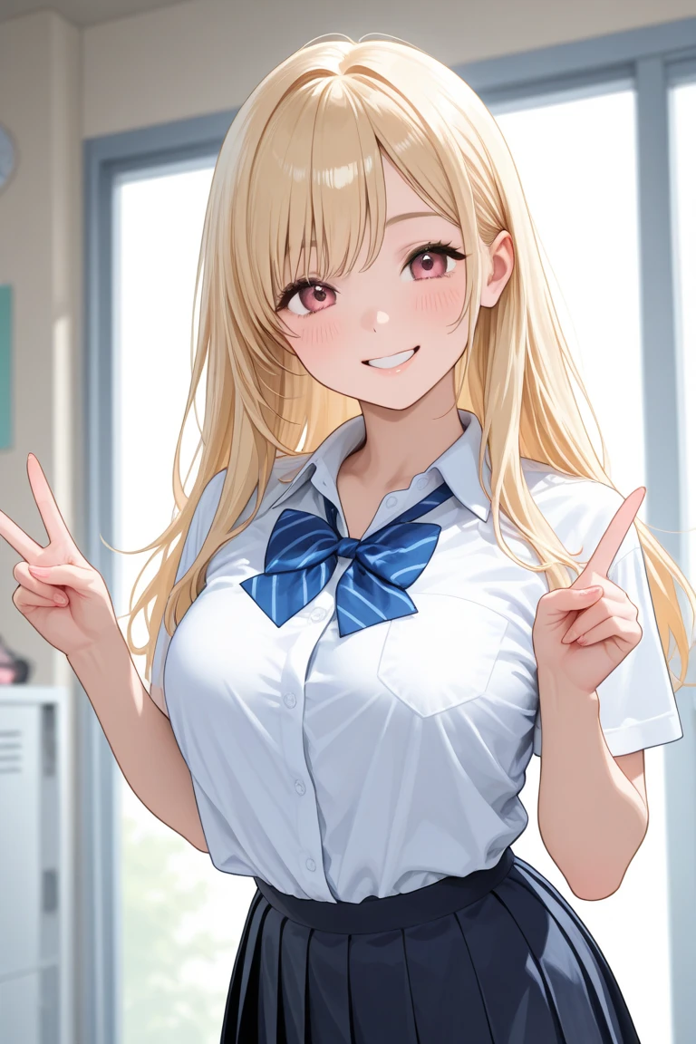 nsfw, 1girl, 1boy, paizuri under clothes, women wear school uniform, penis in breasts, penis is between breasts