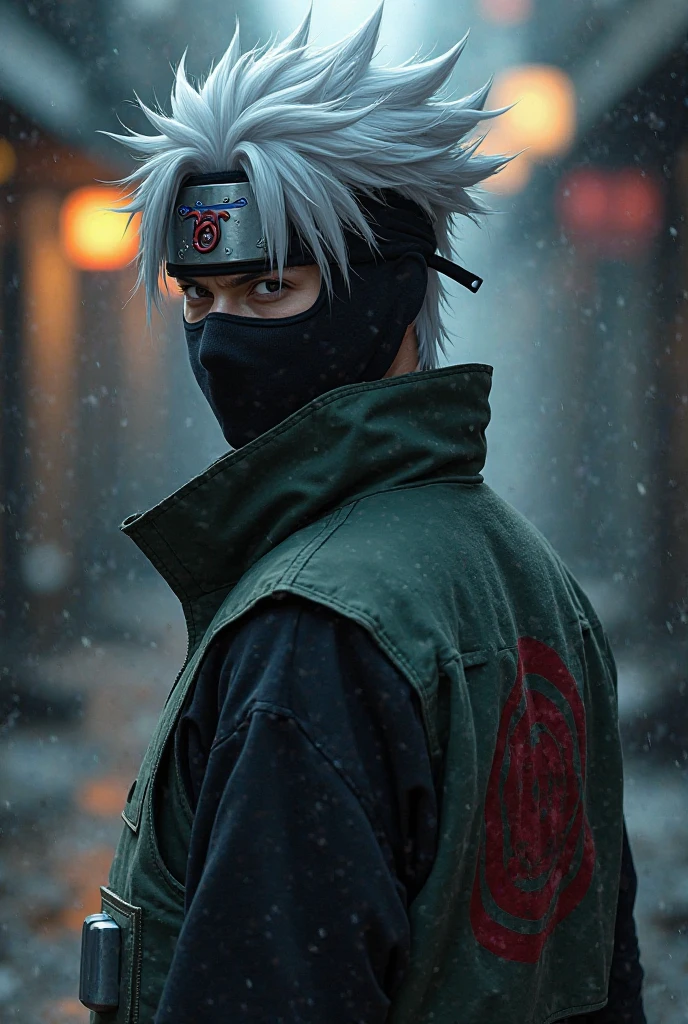 Cool kakashi anboo with his mask and had written in the back COLEBRA