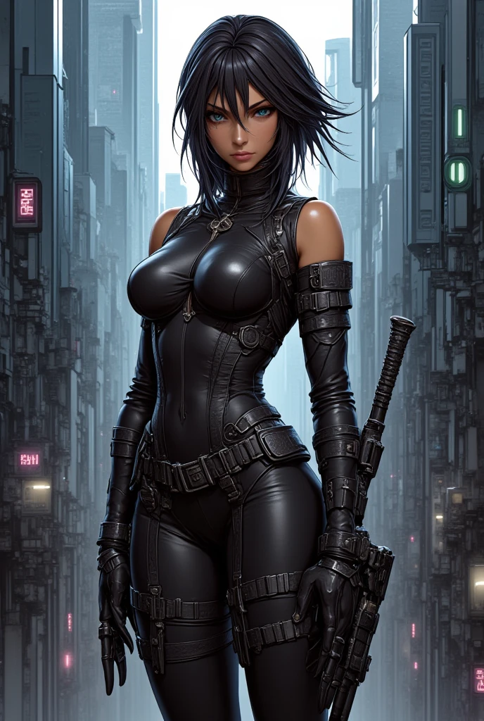 Black Widow Style Draw final fantasy vii, realisem , 3d, full body