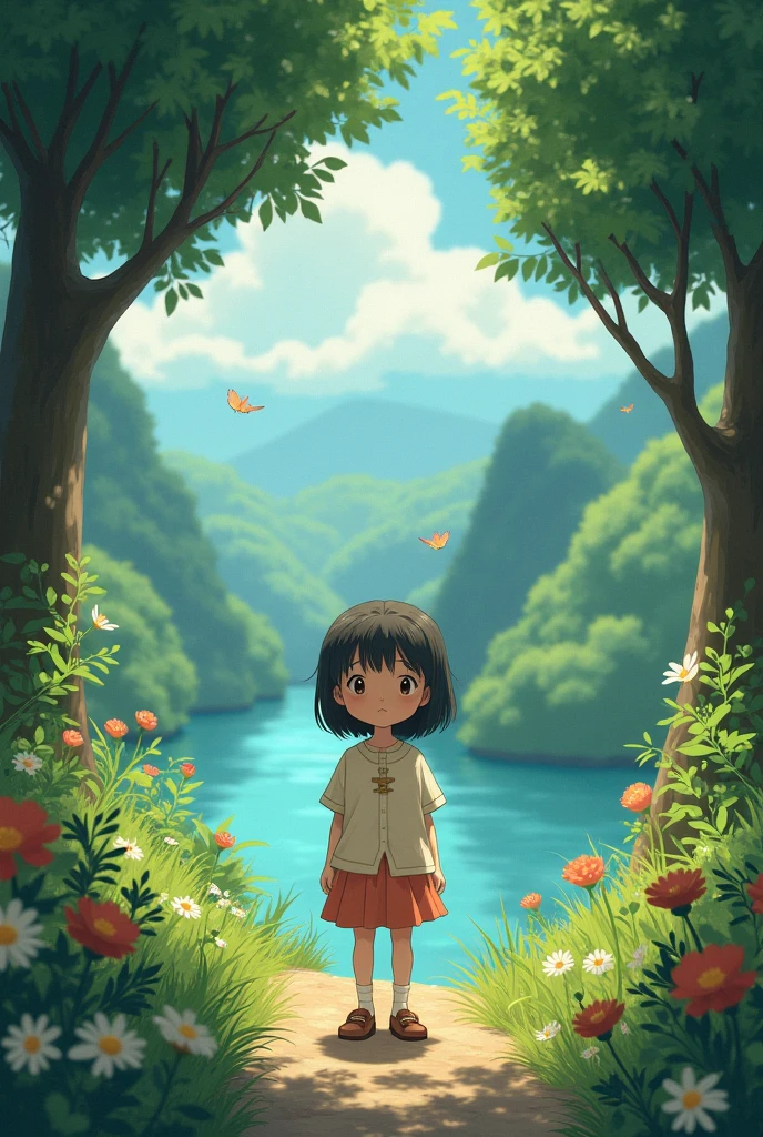Make this picture studio ghibli