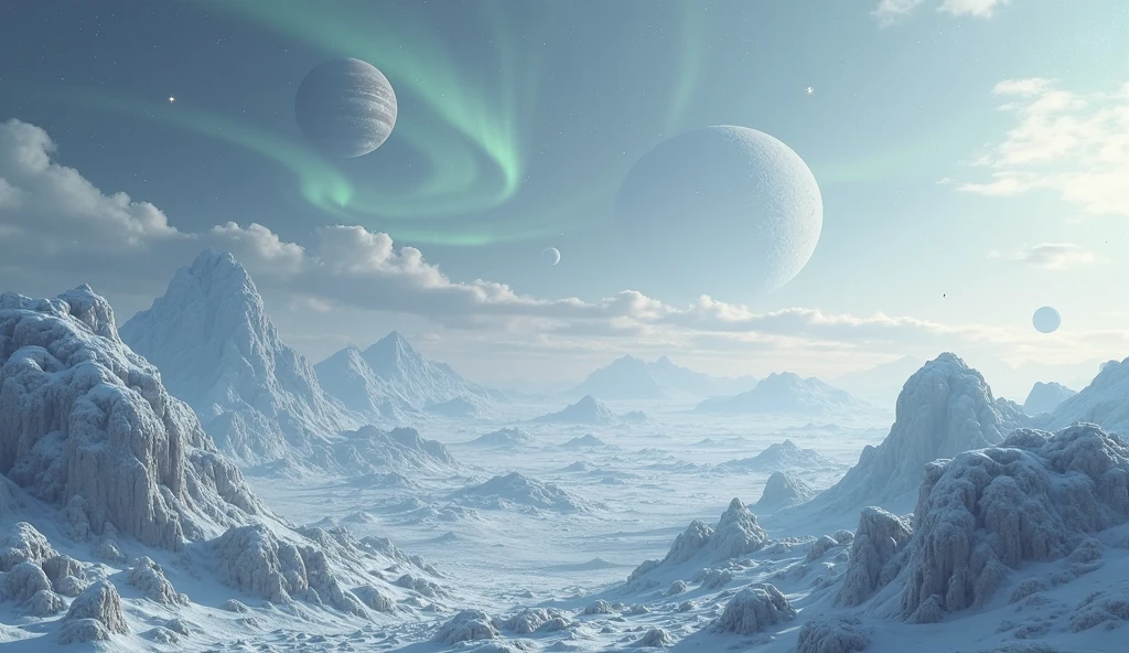 space landscape, winter, overcast