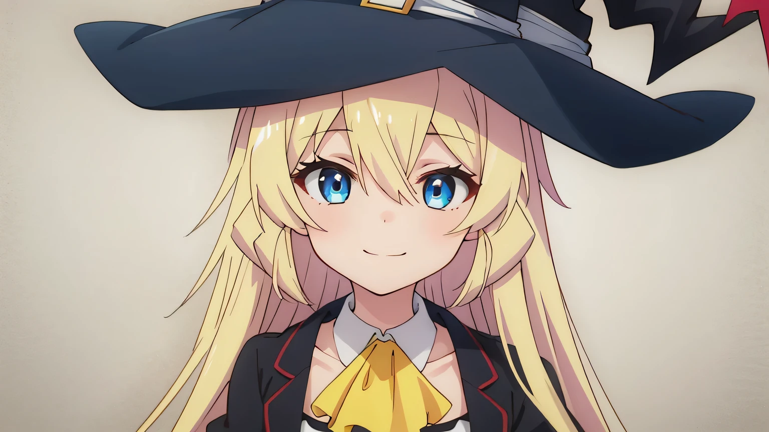 {{{masterpiece}}}, (best quality:1.5), (ultra-detailed:1.5), {illustration}, {{an extremely delicate and beautiful}}, (beautiful detailed eyes:1.6), absurdres, highres, extremely detailed face, 16k, hd, visual anime de uma jovem mulher, extremamente bonito rosto de anime, anime melhor garota, (perfect hands, perfect anatomy), anime face, Aizawa Azusa (Slime Taoshite 300-nen, Shiranai Uchi ni Level Max ni Nattemashita), aizawaazusa, 1girl, solo, cute face, long hair, blonde hair, very long hair, braid, (low-tied long hair:1.3), sidelocks, hair between eyes, blue eyes, slender, medium breasts, BREAK, witch, witch hat, (witch coat:1.2), black coat, long sleeves, wide sleeves, juliet sleeves, (gray lining:1.2), open coat, white shirt, detached collar, yellow ascot, strapless, black belt, green skirt, mini pleated skirt, (microskirt:1.5), white petticoat, BREAK, smiling,  flushed cheeks, (portrait:1.5), outdoor, Medieval Europe, daytime, building, (cute gestures:1.2), medium close-up shot