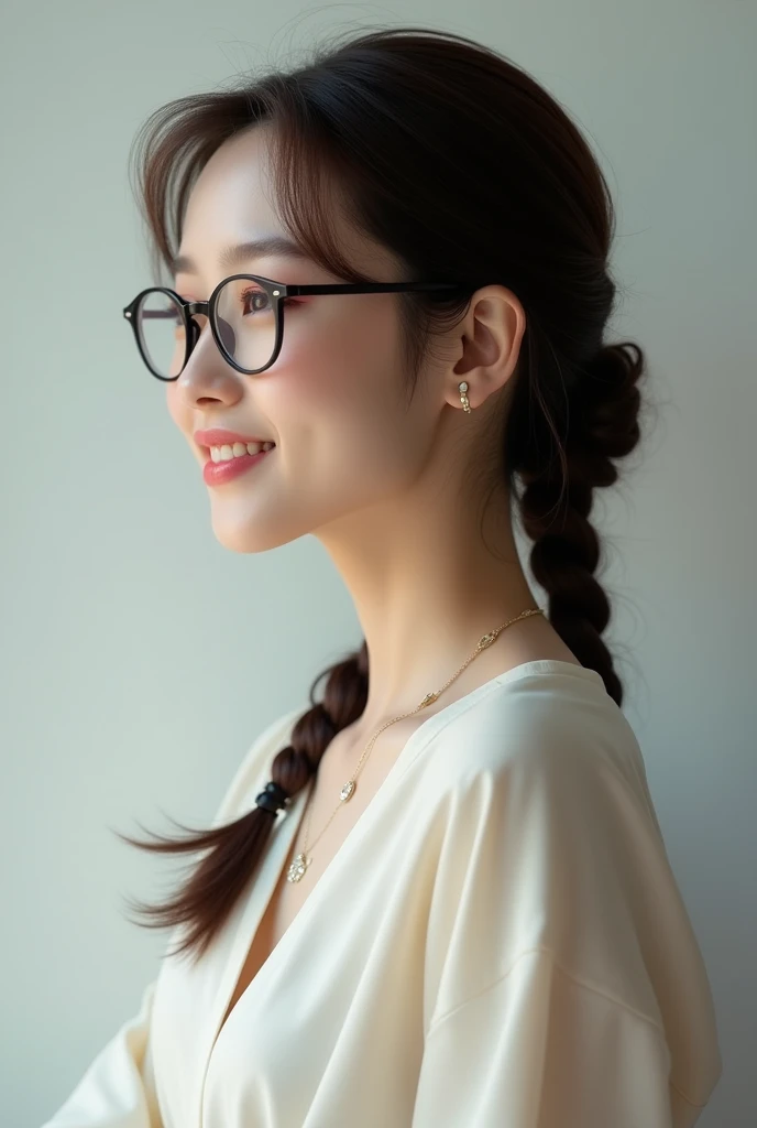 Best quality, masterpiece, ultra high res, (photorealistic, detailed face :1.4), 1girl, deep shadow, shiny skin, smile,
medium breast, slim leg, (full body, half body),
filmg2,
<lora:FilmG2:0.6>
<lora:yurisaLora_v40:0.3> <lora:sexylegs_v10:0.3> <lora:HaremDancer_v1:0.3> <lora:breastinclassBetter_v141:0.3>, A beautiful young woman gazed and prepared drinks behind a grand wooden bar, , wearing round-shaped purple glasses complemented by a brown barmaid hat resting atop , her braided hair that fainted into a simple ponytail. She polished slender tumblers , while white and black stripes perfectly fit her hand-made dress.