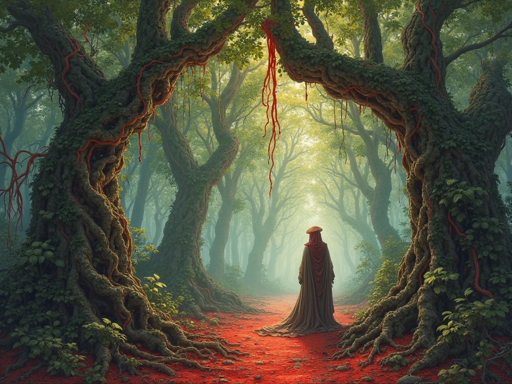 The sap that runs through the body of the trees carries with it the memories of the red-skinned man