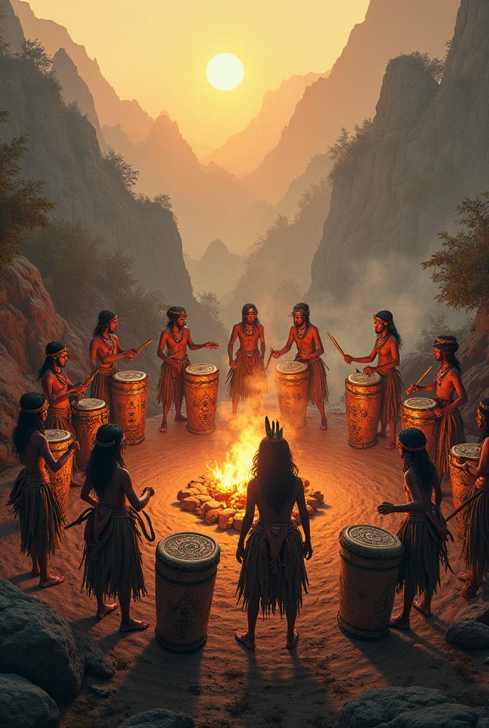 people from 20 BC trying to celebrate in the desert and drinking beer from wooden cups