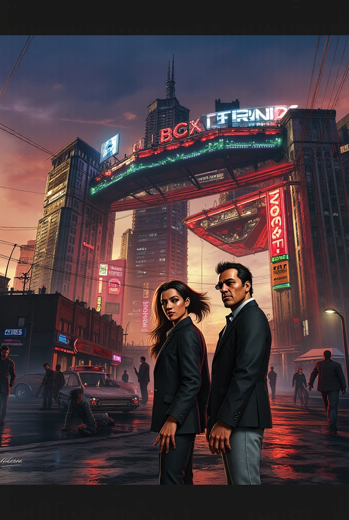 generate this picture as GTA game characters 