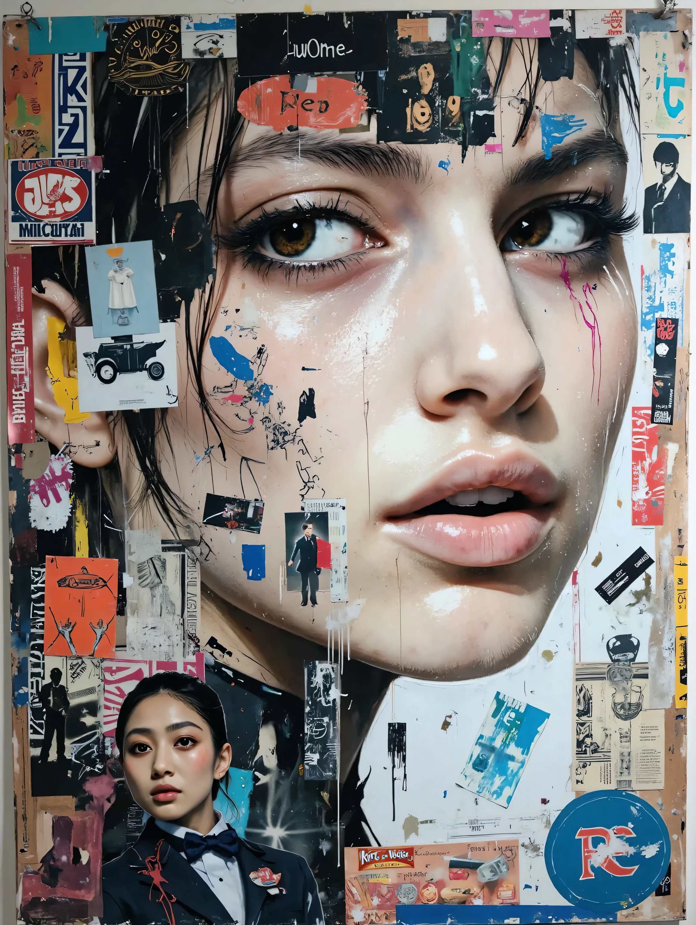 Collage art, retro collage revolution! Create unconventional art with magazine clippings and vintage materials
