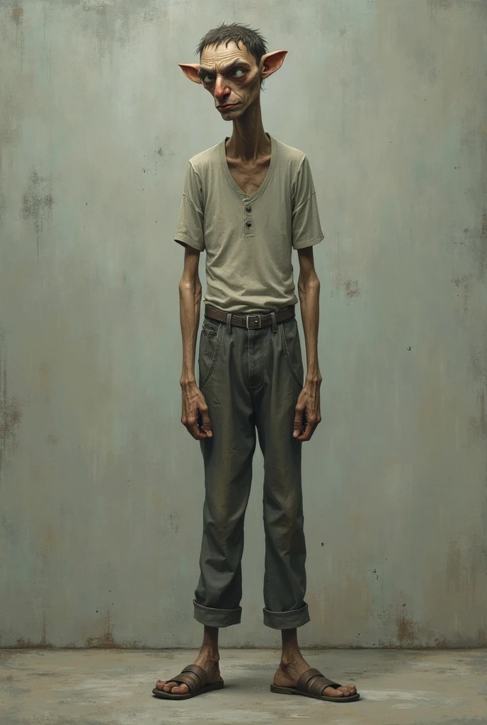 Small indian (((emaciated, young, impoverished))) man.