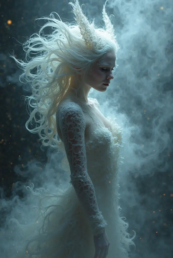 Can you create a woman figure with an aura theme