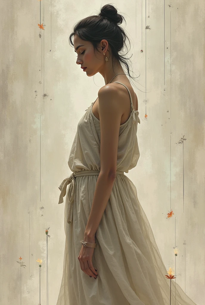 can you make an art that showing a theme of "living by ethics - character"