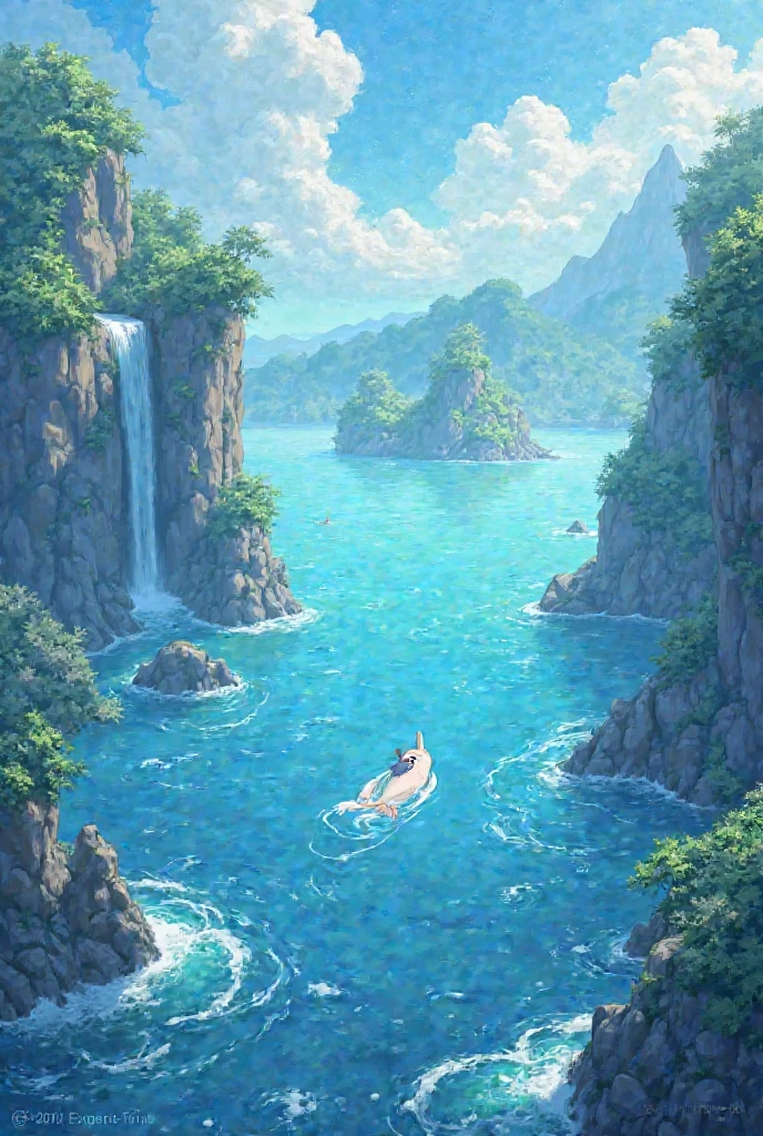 Draw a picture of the ocean
Make it Ghibli style

