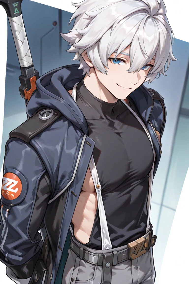 A anime male character with sunglasses
