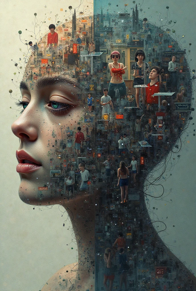 **Descriptions of Multiple Images Representing Psychology and Sociology**  