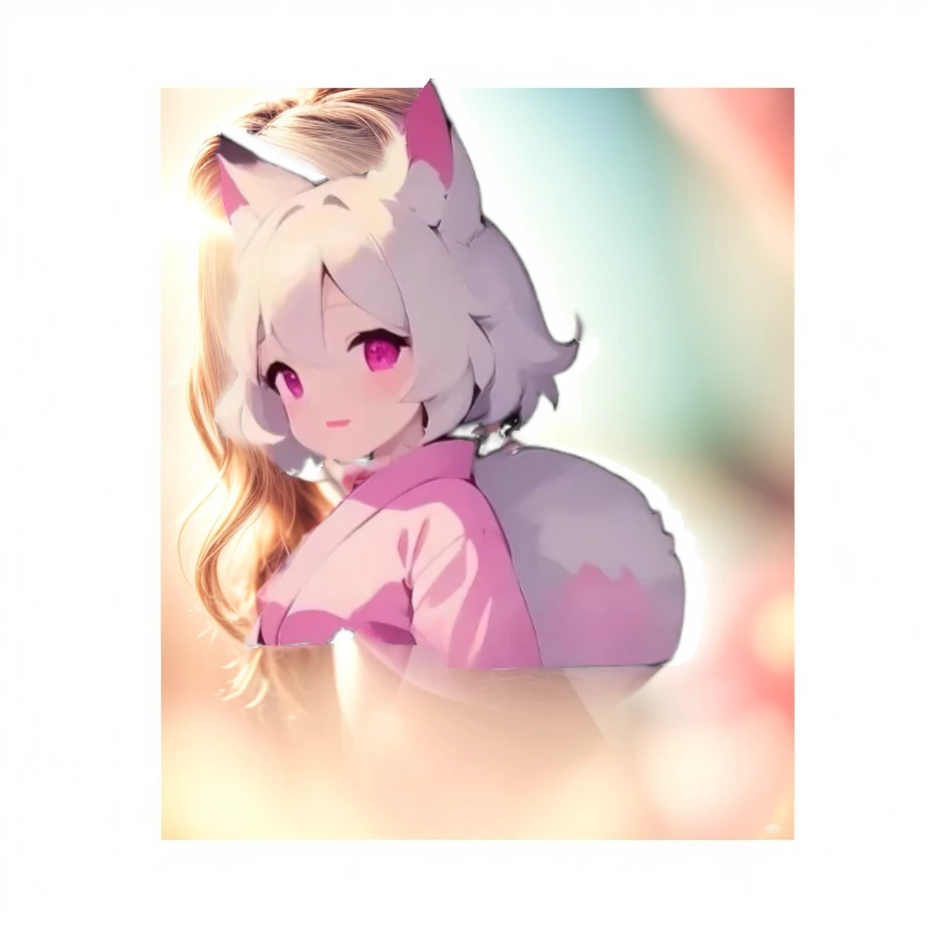 replace her head vith a tv,fullbody in pink jk suit,fullbody