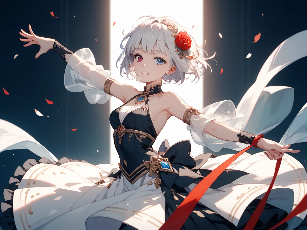 (( (masterpiece)，（Very detailedな CG Unity 8k 壁紙），(Bust Shot:1.5), highest quality，Cinema Lighting，Photorealistic, Detailed Background，Beautiful and beautiful eyes，Bright Eyes，（Very elegant and beautiful），（Beautifully detailed eye depiction），Very detailed，masterpiece，High resolution)), Richly decorated armor, Beautiful Female Warrior, short hair, Platinum Blonde Hair, Cleavage、Various actions、Various clothes、Red costume、Various poses、Colorful costumes、whole body、Beautiful feet