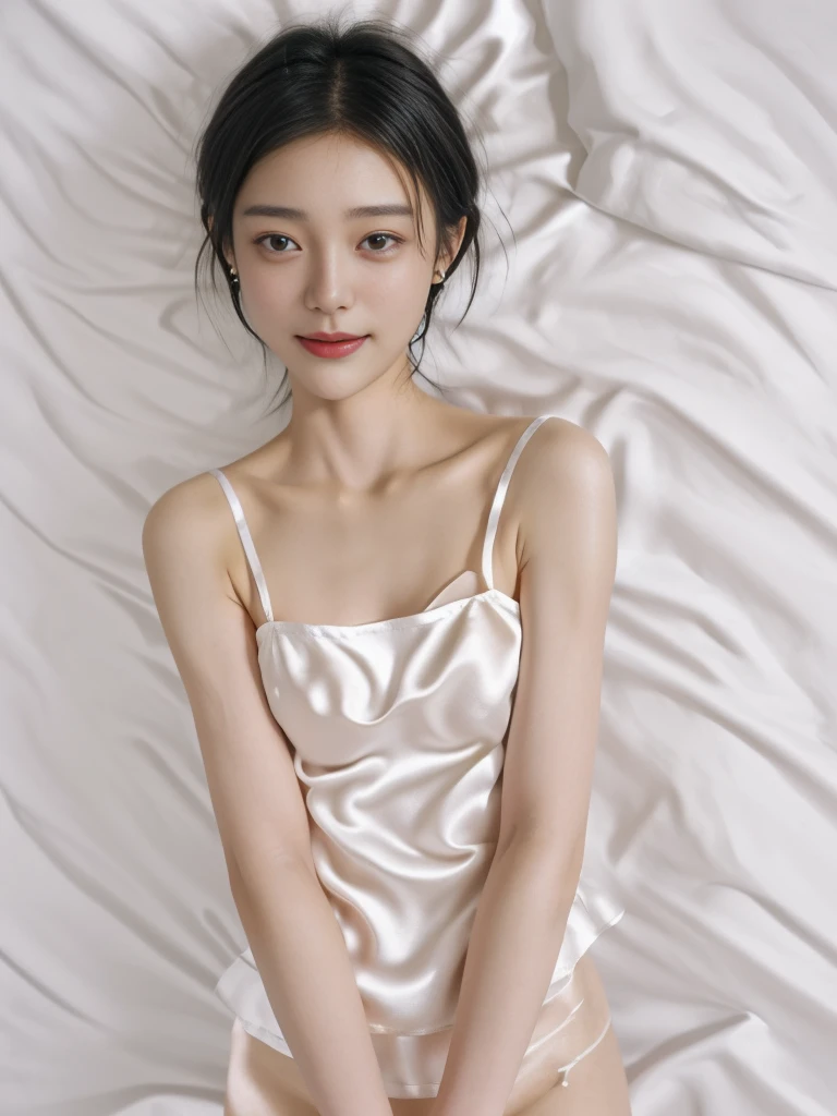 Araki woman in white dress lying on sofa,Hold the remote control, gorgeous chinese models, Gorgeous young Korean woman, photo of slim girl model, white silky outfit, beautiful Korean women, Translucent dress, smooth white tight clothes suit, Attractive pose, Young sexy elegance,