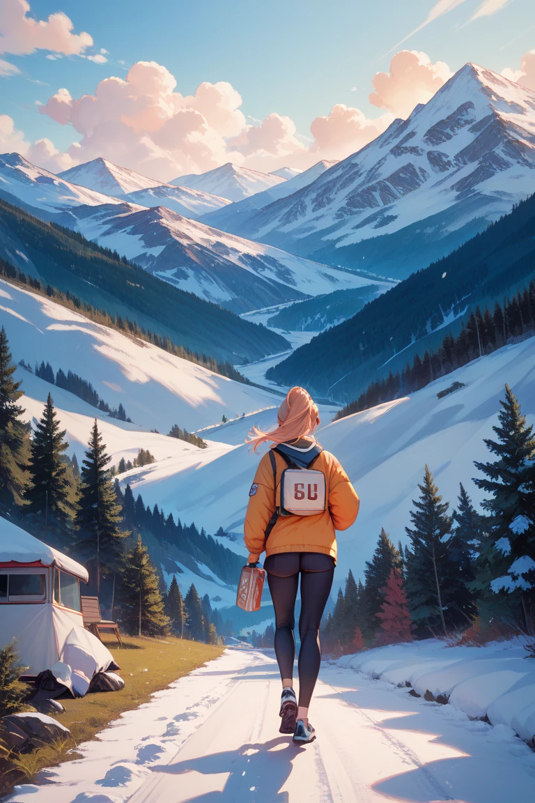 High school club activity invitation sign
Club activities include camping and skiing in mountainous areas
Character main 
Promote while walking