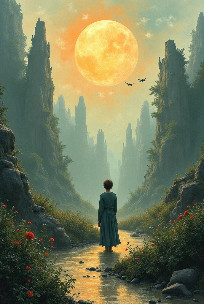 creates a drawing from this poem: Where oblivion dwells,
In the vast gardens without dawn;
Where I alone be
Memory of a stone buried among nettles
Above which the wind escapes its insomniacs.

Where my name leaves
To the body you designate in the arms of the centuries,
Where desire does not exist.

In that great region where love, terrible angel,
Don't hide like steel
In my  his wing,
Smiling full of aerial grace as the torment grows.

Where this desire ends that requires an owner in his image,
Subjecting your life to another life,
With no horizon other than other eyes facing each other.

Where sorrows and sayings are nothing more than names,
Native heaven and earth around a memory;
Where at last I am free without knowing it myself,
Dissolved in fog, absence,
Absence as mild as  flesh.

There,  Far away ;
Where oblivion dwells.