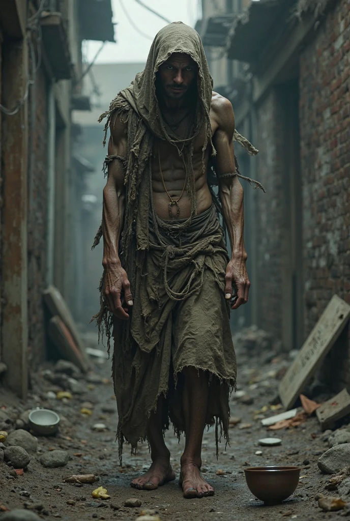 He was struck with leprosy
