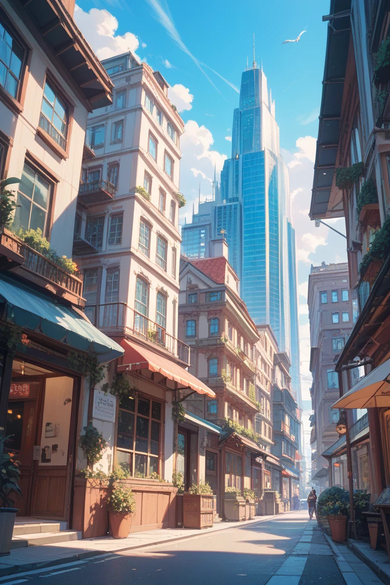  Scenery、 The cityscape that spreads out below