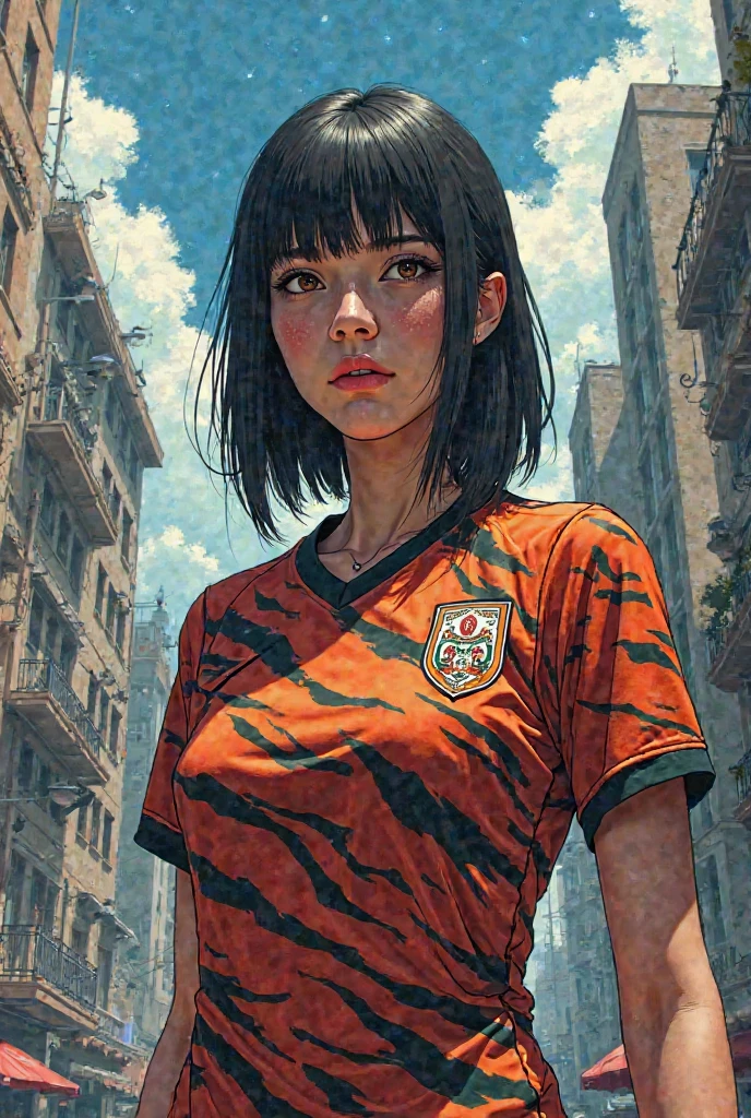 Maki Zenin is a character from the manga and anime series Jujutsu Kaisen who wears the tigers t-shirt , a team from Mexico.