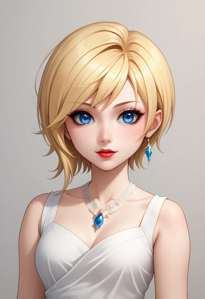 score_9, score_8_up, source_anime, highly detailed, 1girl,  ornament,short hair, queued hair,  bindi, eyelashes,lipstick,
namine, 1girl, solo, blonde hair, blue eyes, red saree, 