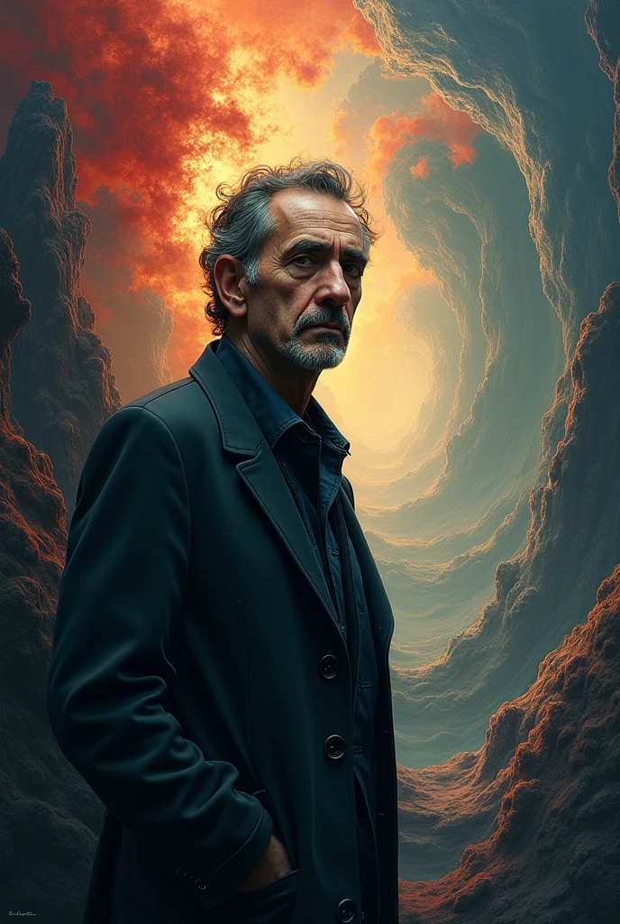 Imagine a collage of images about a contemporary adult Venezuelan man who suffers from hyperthymesia and also has the gift for the paranormal to see spirits and having been contacted by a UFO with Nordic aliens.