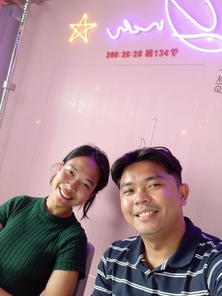 There's a man and a woman standing in a store with their thumbs up, Ruan Jia e Brom, 😭🤮 💔, Casal feliz, Com Godray, com verruga, foto selfie, Lovely couple, Me ajuda, selfie shot straight on angle, Assumido em Go Pro Hero8, album photo, Scandy e Arender, imagem de alta qualidade, melhor qualidade