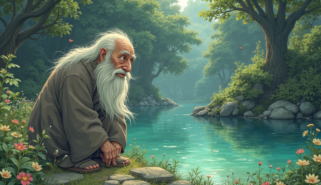 GHIBLI OLD MAN SHOCKED SEEING URING PH LEVEL HIGH